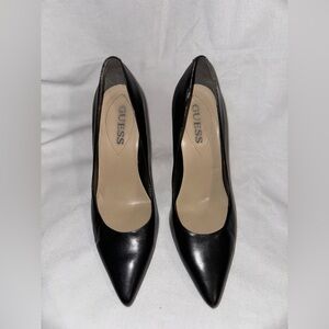Guess Black Leather Heels